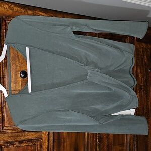 Lululemon NWTS, Twist-Back Soft Ribbed Long Sleeve Top!! Sz 8 DARK FOREST-DKFR